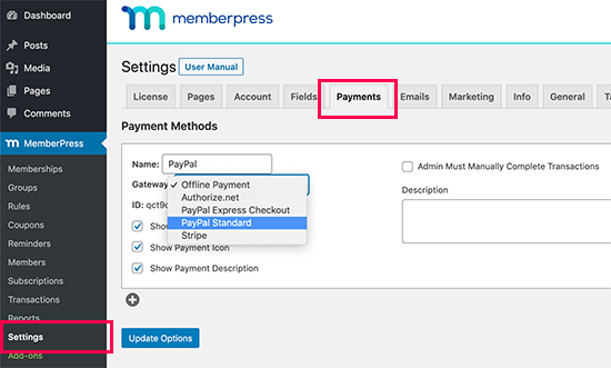 Paymentsetup