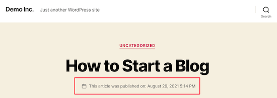 Post meta date - WPBeginner Post meta date