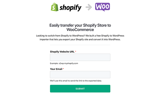 Shopify 到 WooCommerce 迁移器