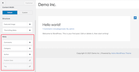 Theme customizer meta data example - WPBeginner Theme customizer meta data example