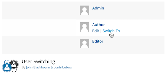 User Switching Plugin