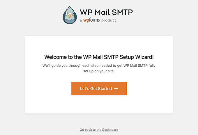 WP Mail SMTP setup wizard