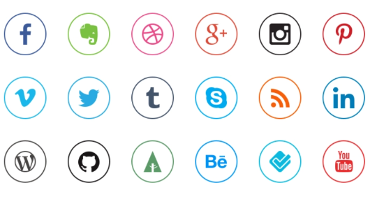 20 social media icons
