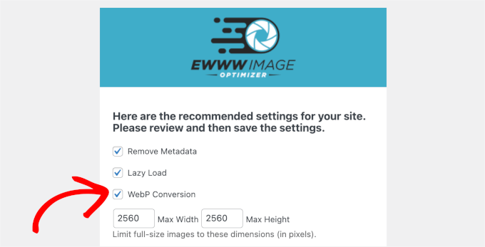 EWWW Optimizer's WebP support