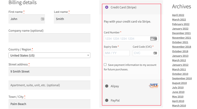 WooCommerce Checkout Preview