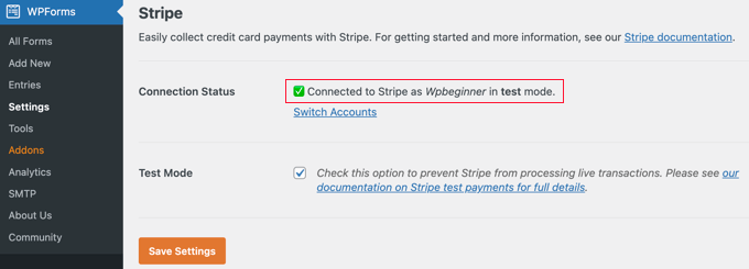 Successfully Connected Your Stripe Account