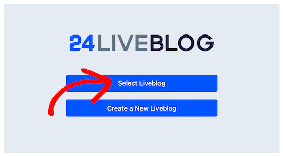 Select liveblog event