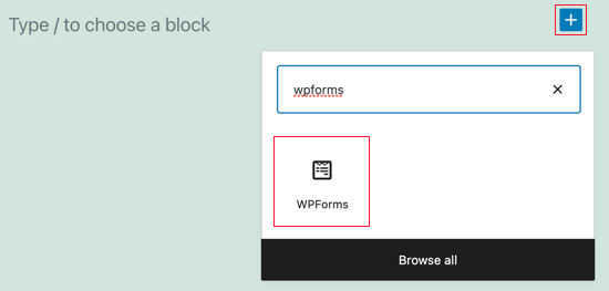 Wpformsaddwpformsblock