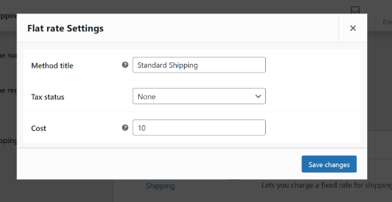 Edit Your Shipping Method