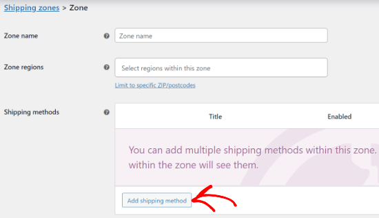 Enter Shipping Zone Details 2