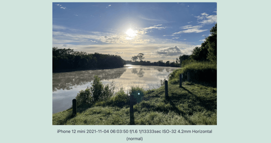 EXIF Caption Preview