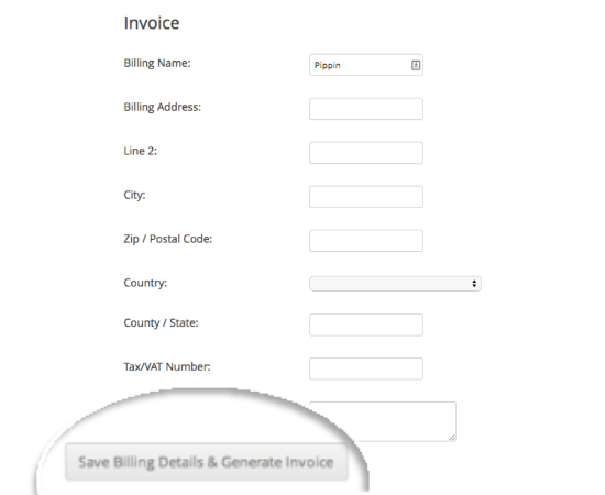 Generate invoice