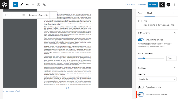 WebHostingExhibit hide-download-button How to Add a PDF Viewer in WordPress  