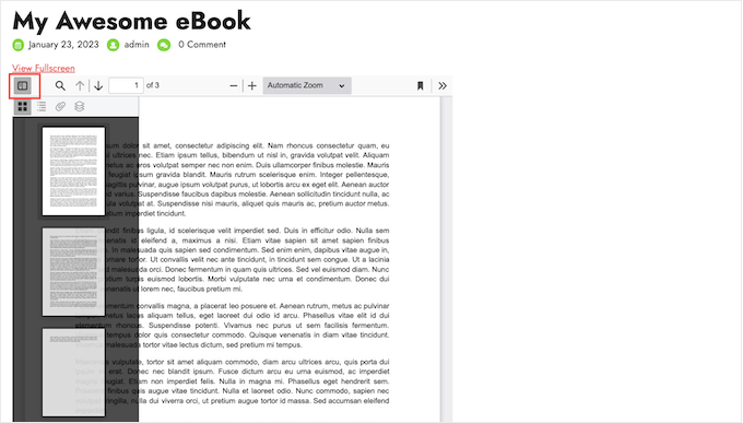 WebHostingExhibit pdf-toggle-sidebar How to Add a PDF Viewer in WordPress  