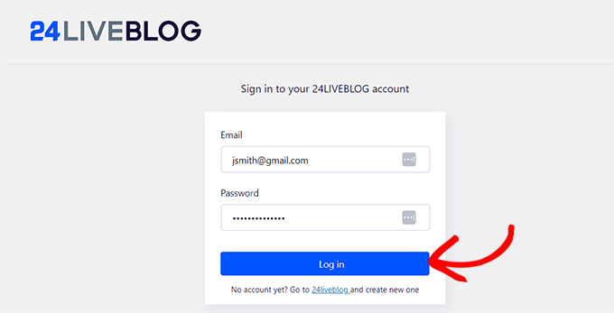 Type your login credentials