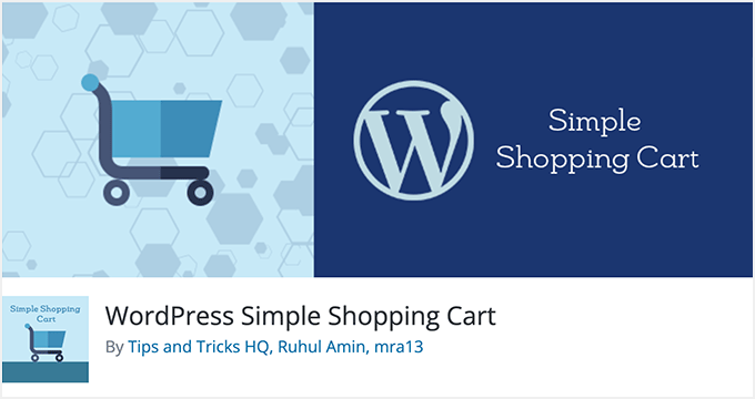 WordPress Simple Shopping Cart