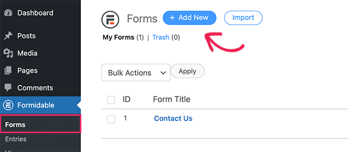 Adding a new calculator form