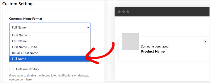 Configurați formatul numelui clientului în Merchant