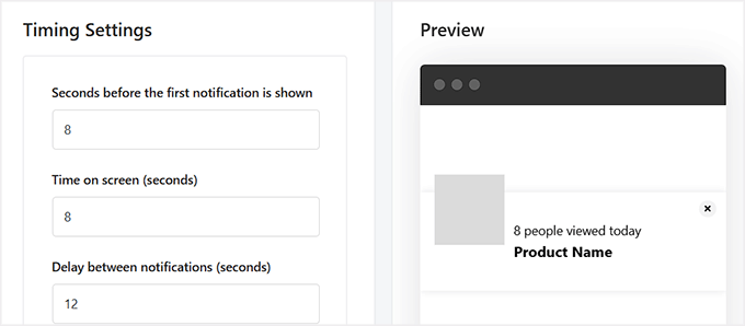 Configurați secunde înainte ca prima notificare să fie afișată în Merchant