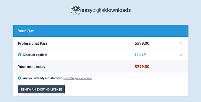 Easy Digital Downloads Order Summary