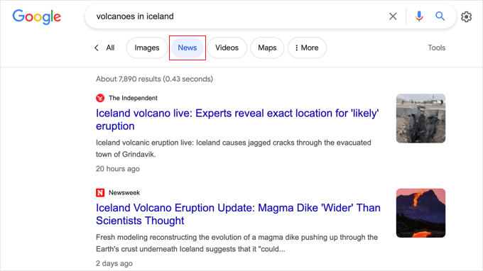 Google News Tab