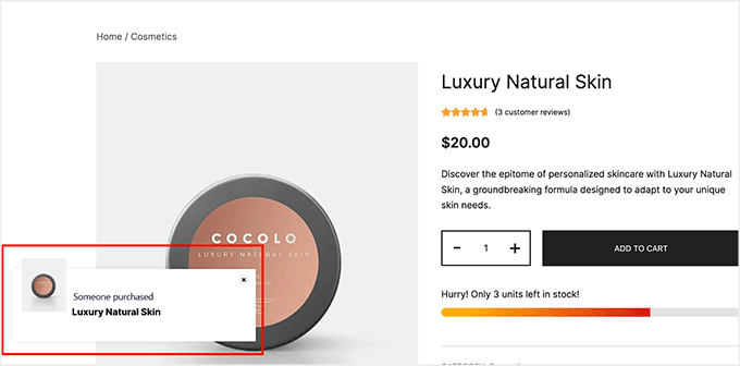 Previzualizare notificări de vânzări în direct în Merchant