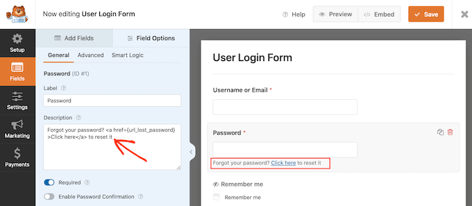 Customizing the login page and form