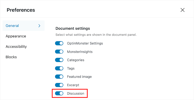 Ativando Discussões