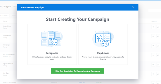 Creating a campaign using a ready-made playbook