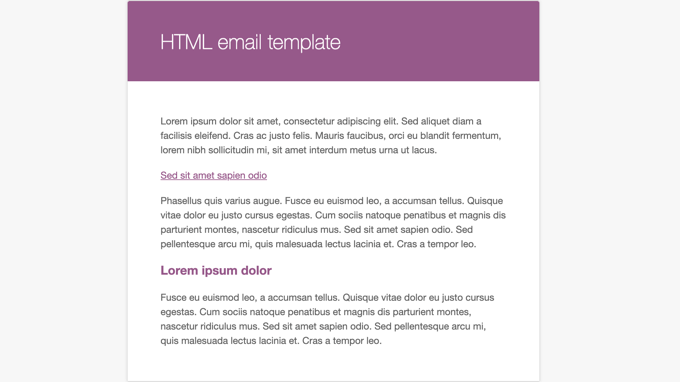 WooCommerce vous permet de prévisualiser le modèle d'e-mail contenant du texte fictif.