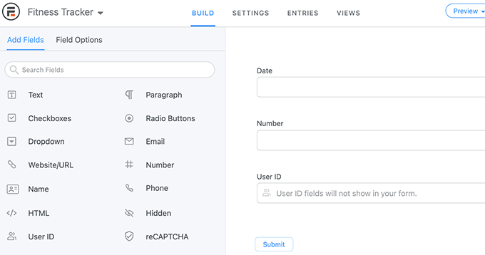 Add form fields