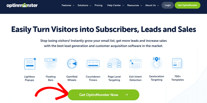 Click the Get OptinMonster Now button