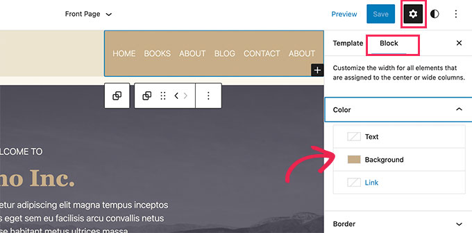 How to add template colors to custom block options in WordPress