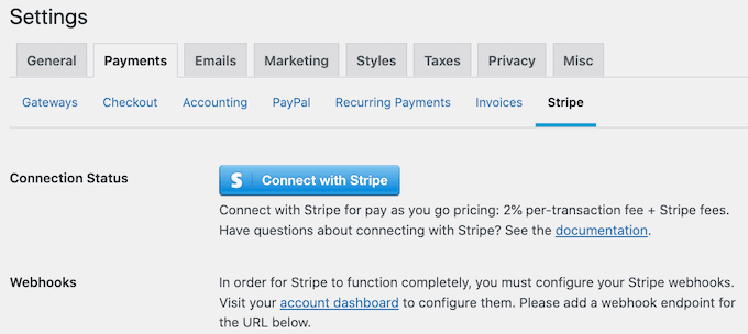 将 WordPress 连接到您的 Stripe 帐户