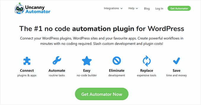 Uncanny Automator website