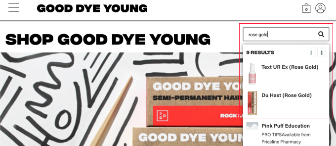Good Dye Young Product Search Results Page
