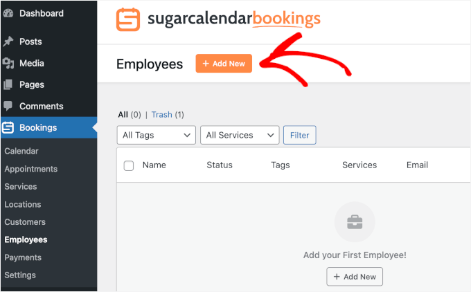 Adding a new employee in Sugar Calendar Bookings Adding a new employee in Sugar Calendar Bookings