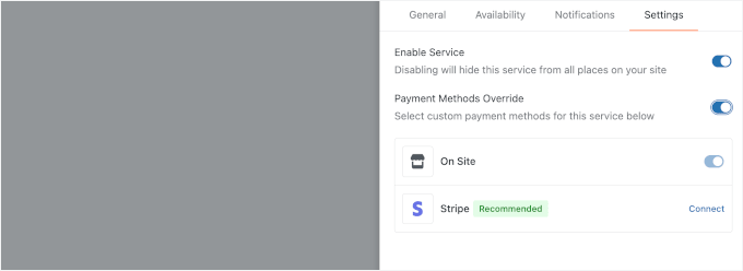 Configuring service settings Configuring service settings