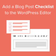 How to add a blog post checklist to the WordPress editor