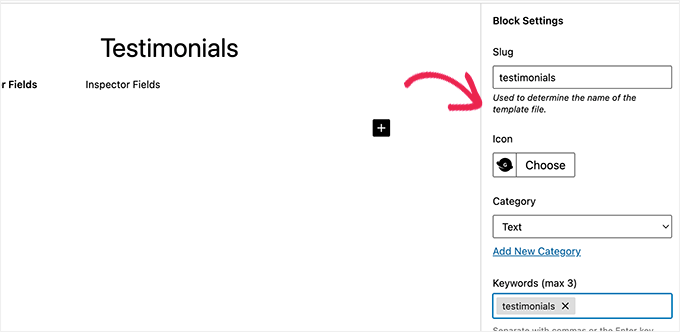 Configure block settings