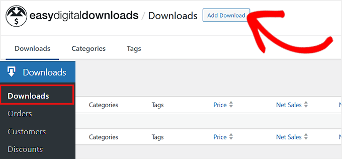 Faceți clic pe butonul Adăugare descărcare în EDD