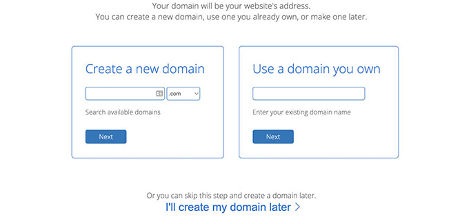 Enter domain name