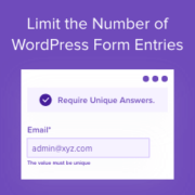 How to limit the number of WordPress form entries