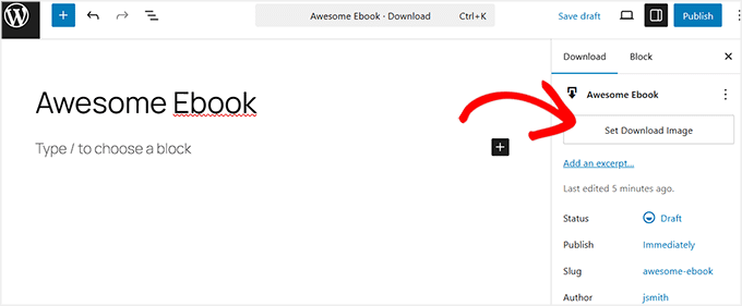 Setați imaginea descărcării în EDD