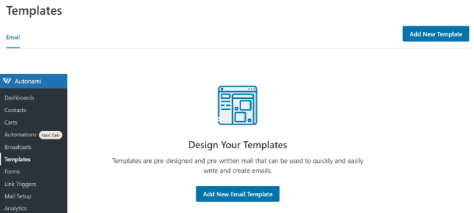 Add new email template