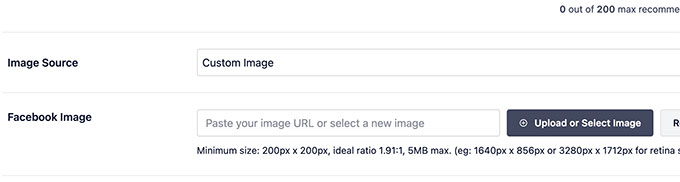 Set custom image for Facebook