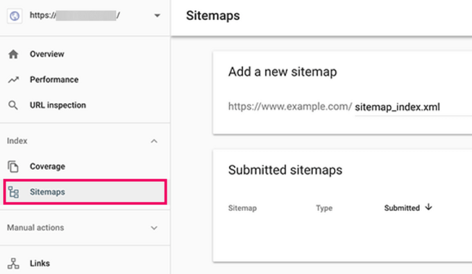 Adding sitemap in Google Search Console