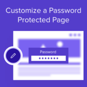 Customize password protected page in WordPress