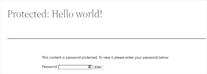 基本的密码保护页面