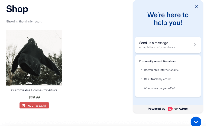 Telegram chat with FAQ live Telegram chat with FAQ live
